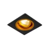 Einbauspot schwarz mit Gold 9,3 cm drehbar und kippbar - Chuck