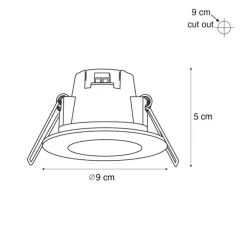 Einbaustrahler rund Stahl inkl. LED IP65 - Simply
