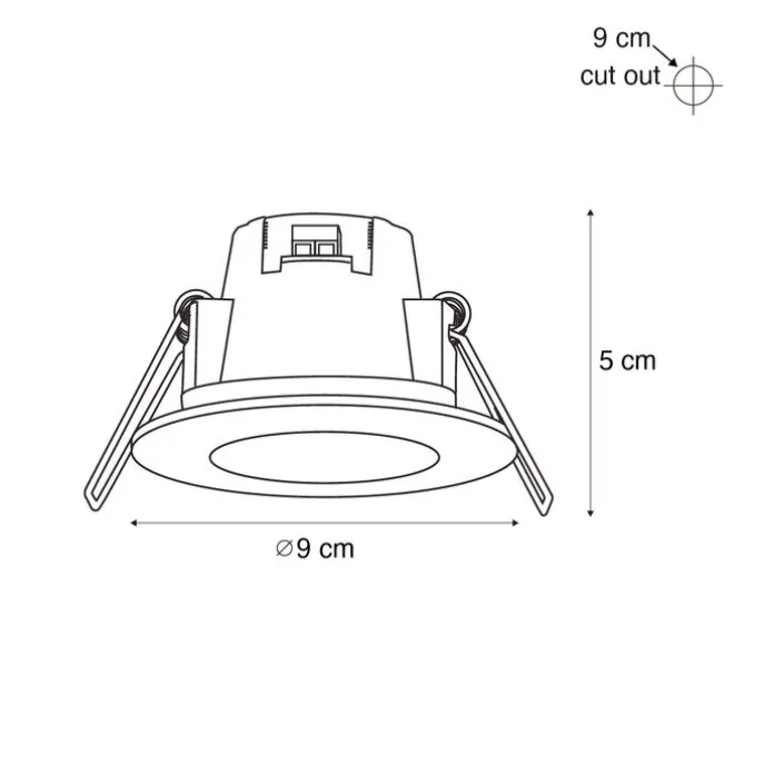 Einbaustrahler rund Stahl inkl. LED IP65 - Simply