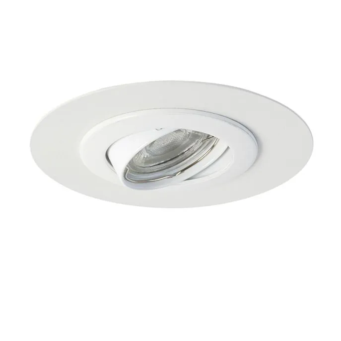 Einbaustrahler rund weiß schwenkbar mit Distanzring - Edu