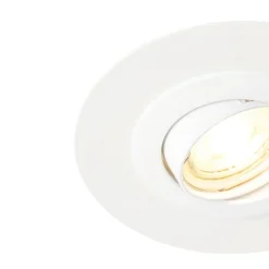 Einbaustrahler rund weiß schwenkbar mit Distanzring - Edu