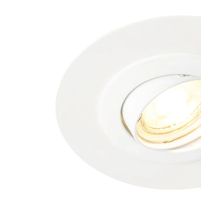 Einbaustrahler rund weiß schwenkbar mit Distanzring - Edu
