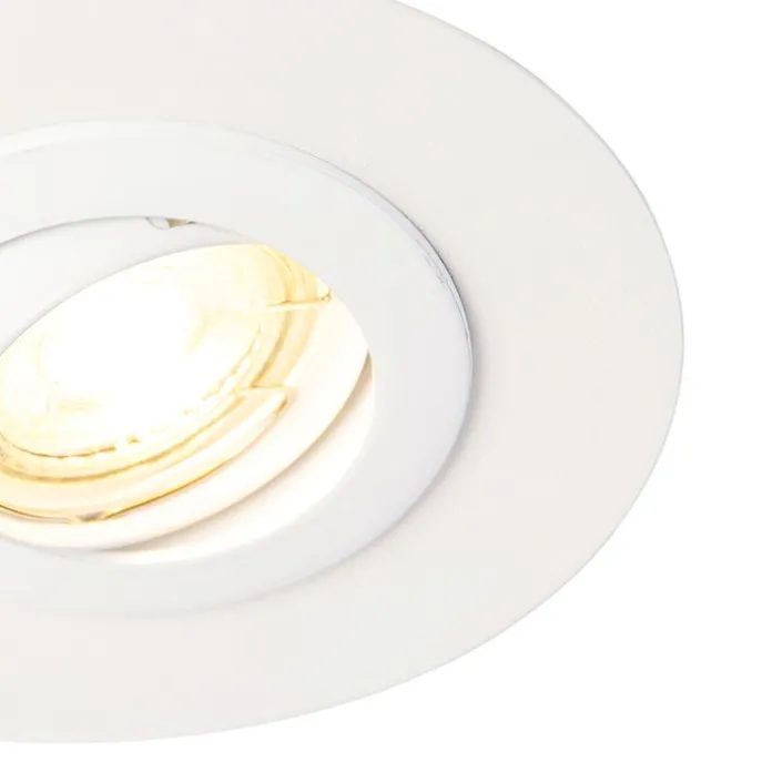 Einbaustrahler rund weiß schwenkbar mit Distanzring - Edu