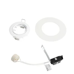 Einbaustrahler rund weiß schwenkbar mit Distanzring - Edu