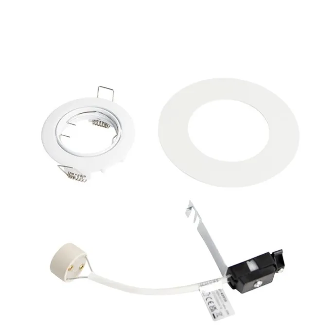 Einbaustrahler rund weiß schwenkbar mit Distanzring - Edu