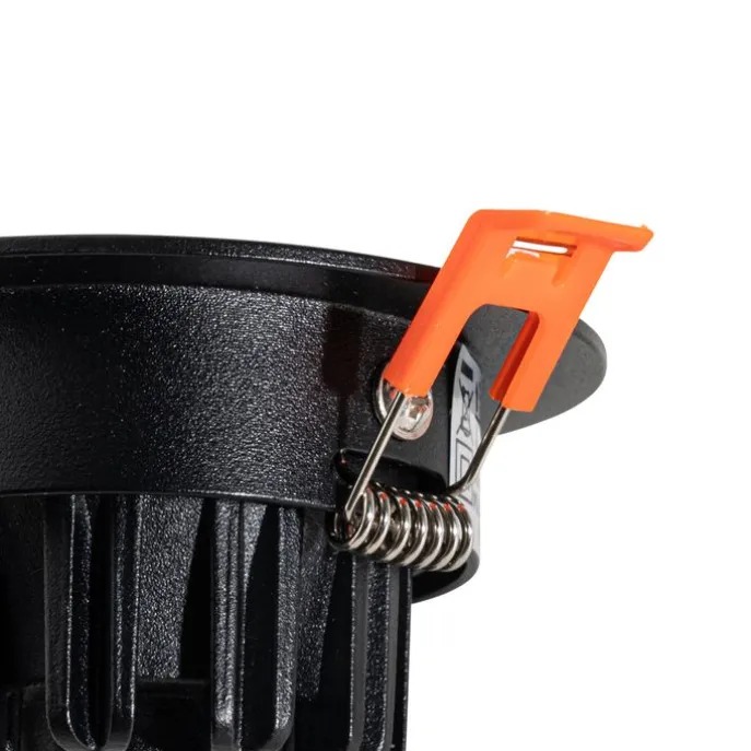 Einbau-Strahler schwarz 6,8 cm inkl. LED 750 lm dimmbar IP65 - Gaius