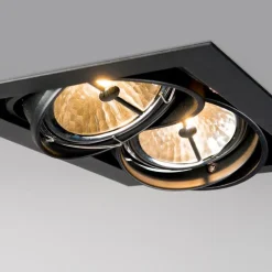 Einbaustrahler schwarz AR111 verstellbar 2-flammig - Oneon