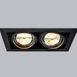 Einbaustrahler schwarz AR111 verstellbar 2-flammig - Oneon