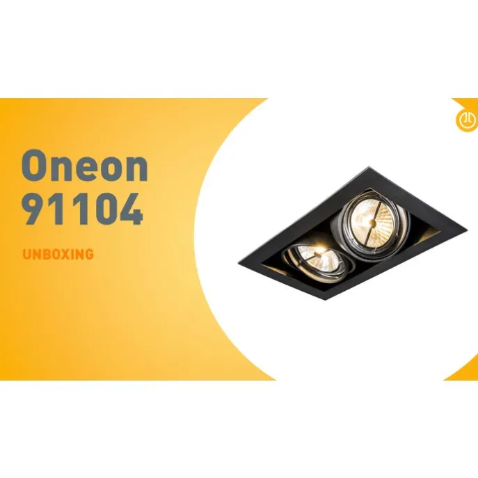 Einbaustrahler schwarz AR111 verstellbar 2-flammig - Oneon