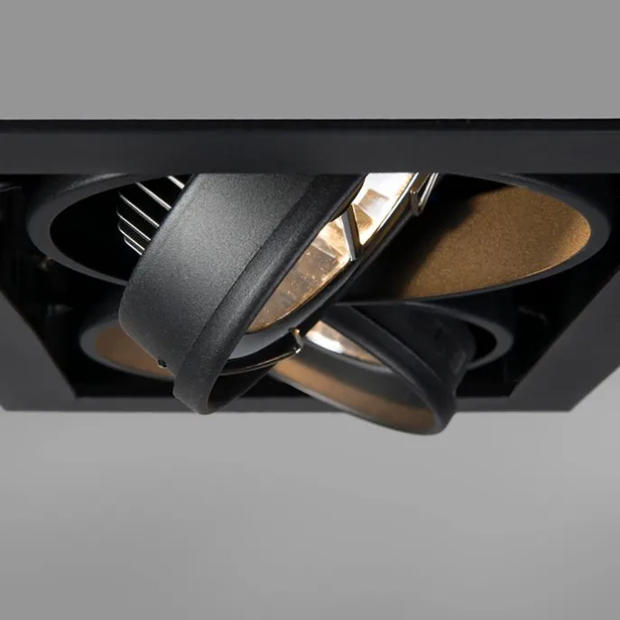 Einbaustrahler schwarz AR111 verstellbar 2-flammig - Oneon