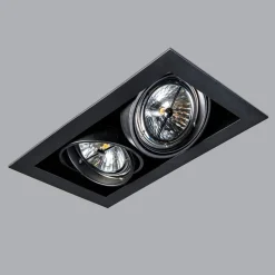 Einbaustrahler schwarz AR111 verstellbar 2-flammig - Oneon