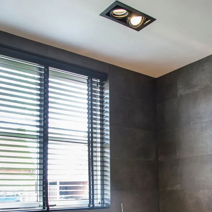 Einbaustrahler schwarz AR111 verstellbar 2-flammig - Oneon