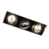 Einbaustrahler schwarz drehbar und kippbar trimmlos 3-Licht - Oneon 3