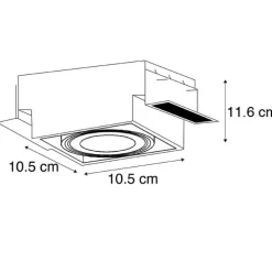 Einbaustrahler schwarz GU10 AR70 ohne Rand - Oneon