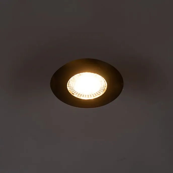 Einbaustrahler schwarz inkl. LED 3-Stufen-Dimmbar IP44 - Ulo