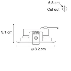 Einbaustrahler schwarz inkl. LED 3-Stufen-Dimmbar IP44 - Ulo