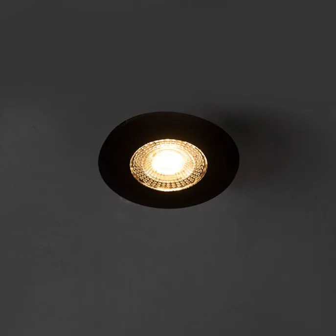 Einbaustrahler schwarz inkl. LED 3-Stufen-Dimmbar IP44 - Ulo