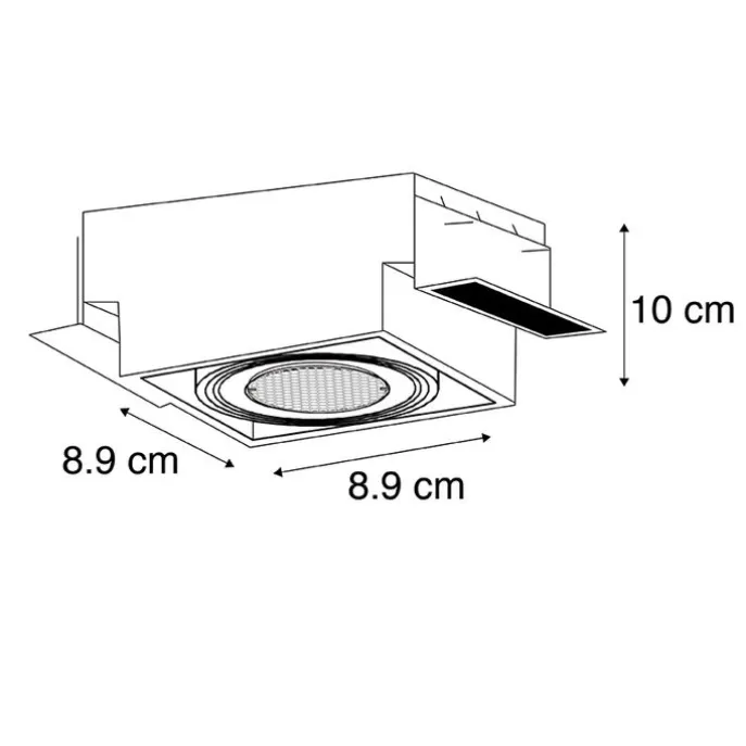 Einbaustrahler Schwarz Kippbar und Drehbar Trimless - Oneon Honey