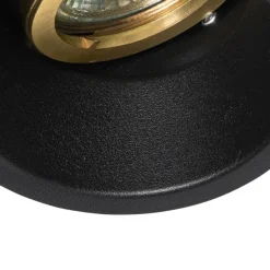 Einbaustrahler schwarz mit gold dreh- und schwenkbar - Alu
