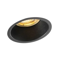 Einbaustrahler schwarz mit gold dreh- und schwenkbar - Alu