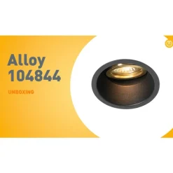 Einbaustrahler schwarz mit gold dreh- und schwenkbar - Alu