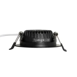 Einbaustrahler schwarz neigbar 8,2 cm inkl. LED Dimm to Warm IP54 Ultra Slim - Pupil