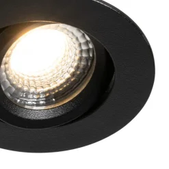 Einbau-Strahler schwarz schwenkbar 6,5cm inkl. LED IP54 Ultra Slim - Pupil