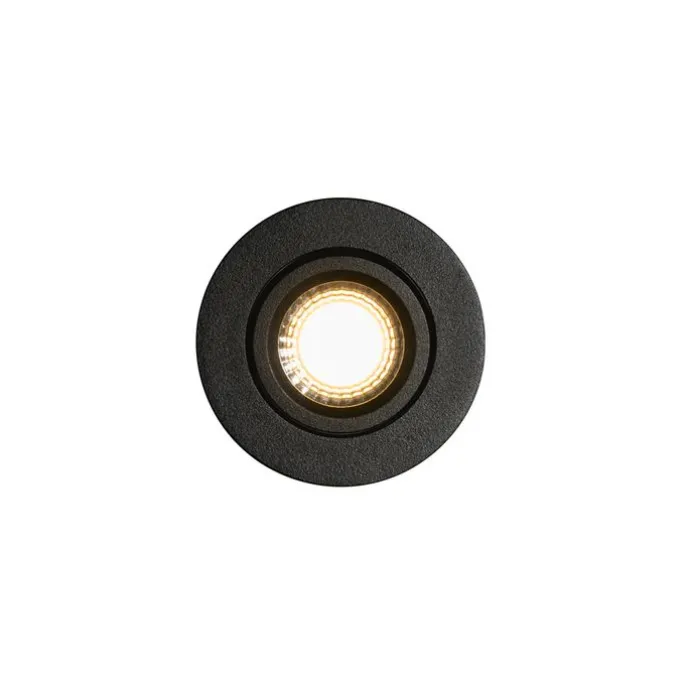 Einbau-Strahler schwarz schwenkbar 6,5cm inkl. LED IP54 Ultra Slim - Pupil