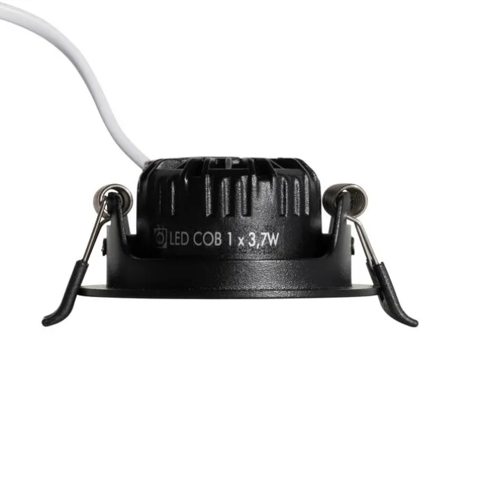 Einbau-Strahler schwarz schwenkbar 6,5cm inkl. LED IP54 Ultra Slim - Pupil