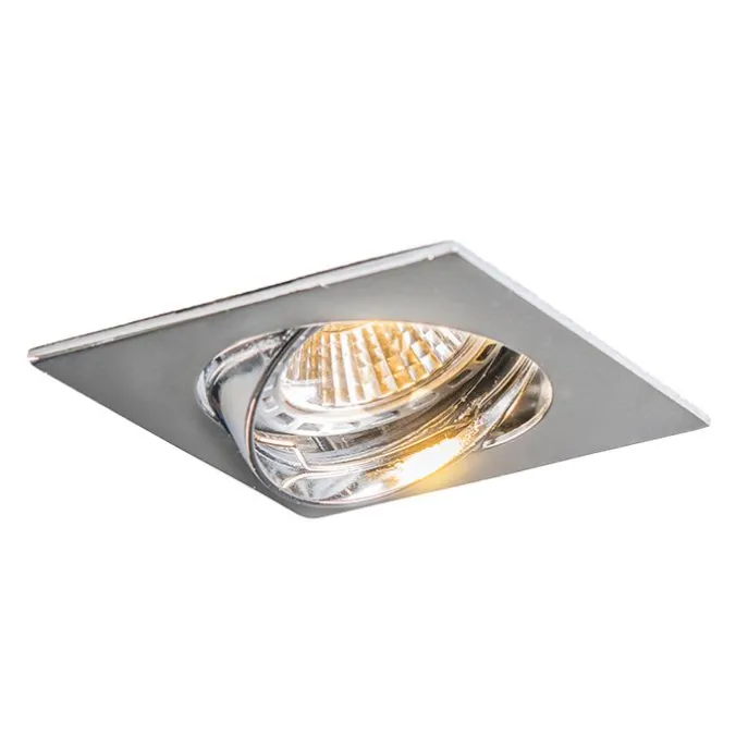 Einbaustrahler schwenkbar chrom eckig - Edu