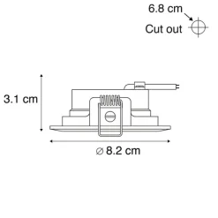 Einbaustrahler Silber inkl. LED 3-Stufen-Dimmbar IP44 - Ulo