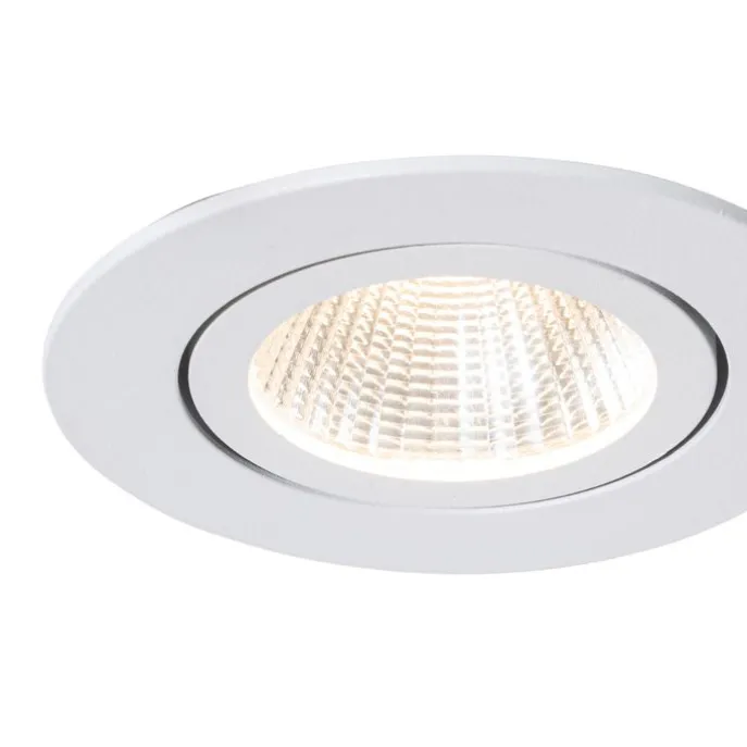 Einbaustrahler weiß 6,8 cm inkl. LED 750lm dimmbar IP23 - Gaius