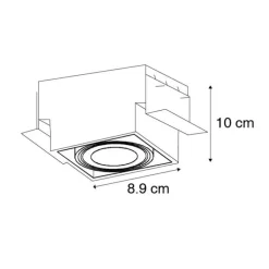 Einbaustrahler weiß dreh- und kippbar, rahmenlos - Oneon 1