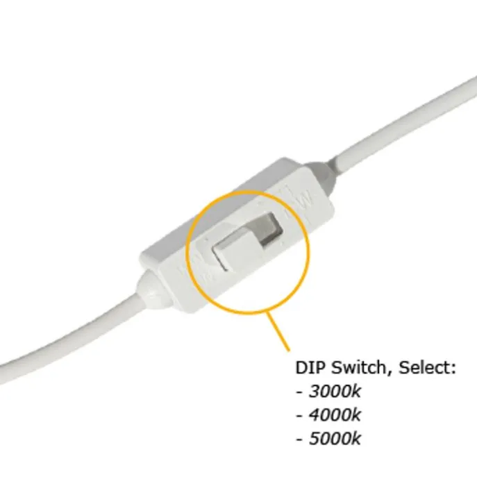 Einbaustrahler Weiß inkl. LED 3000K-5000K mit Dip-Schalter - Elias