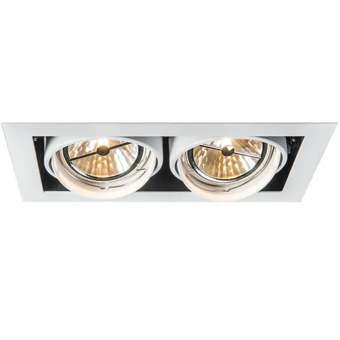 Einbaustrahler weiß schwenkbar 2-flammig - Oneon 111-2