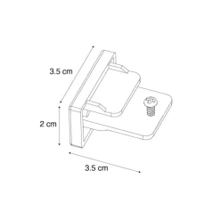 Endstück für 1-Phasen-Schiene Schwarz - Iconic