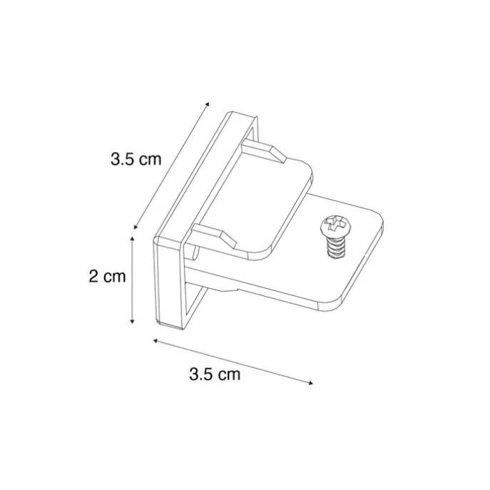 Endstück für 1-Phasen-Schiene Schwarz - Iconic