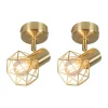 2er Set Art Deco Spot Messing dreh - und neigbar - Mosh 1