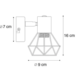 2er Set Art Deco Spot Messing dreh - und neigbar - Mosh 1