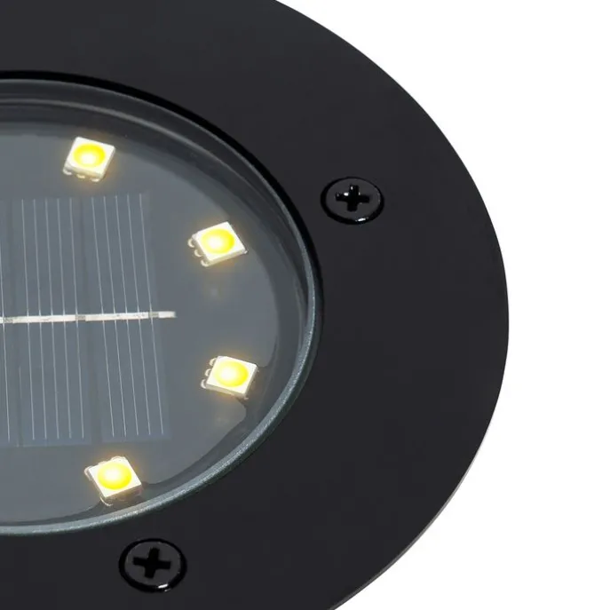 6er Set Bodenstrahler schwarz inkl. LED IP65 Solar - Terry