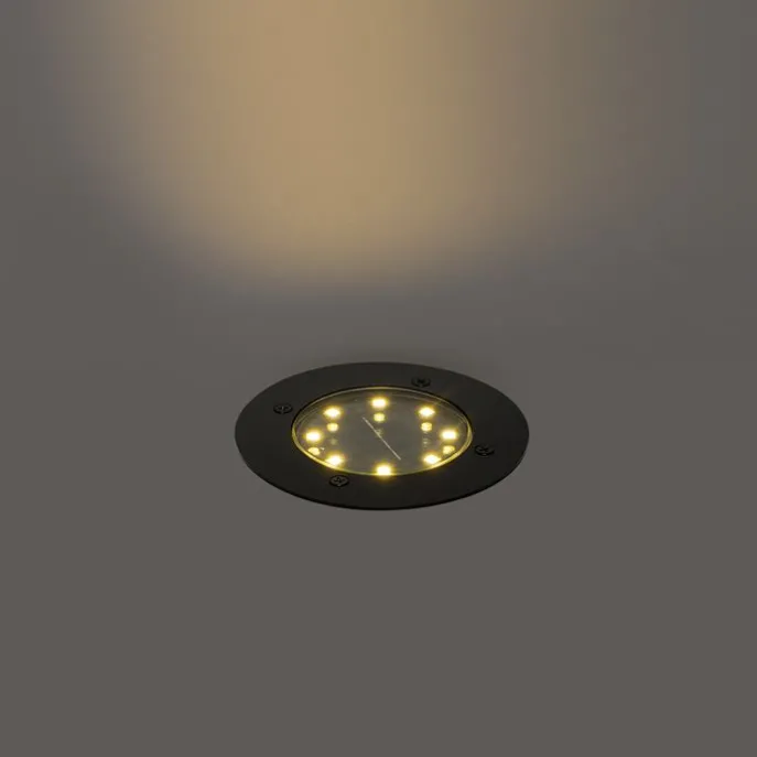 6er Set Bodenstrahler schwarz inkl. LED IP65 Solar - Terry