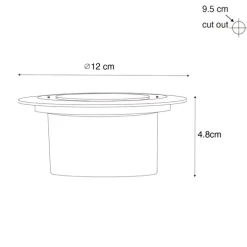 6er Set Bodenstrahler Stahl inkl. LED IP65 Solar - Terry