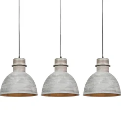 3er Set Country Hängelampen grau - Dory