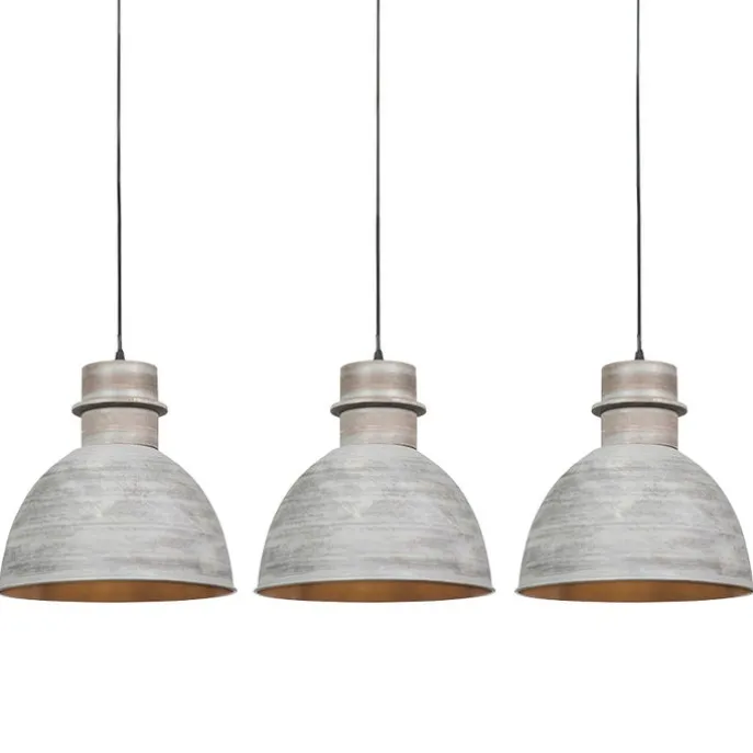 3er Set Country Hängelampen grau - Dory
