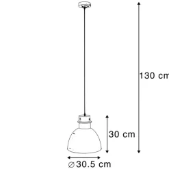 3er Set Country Hängelampen grau - Dory