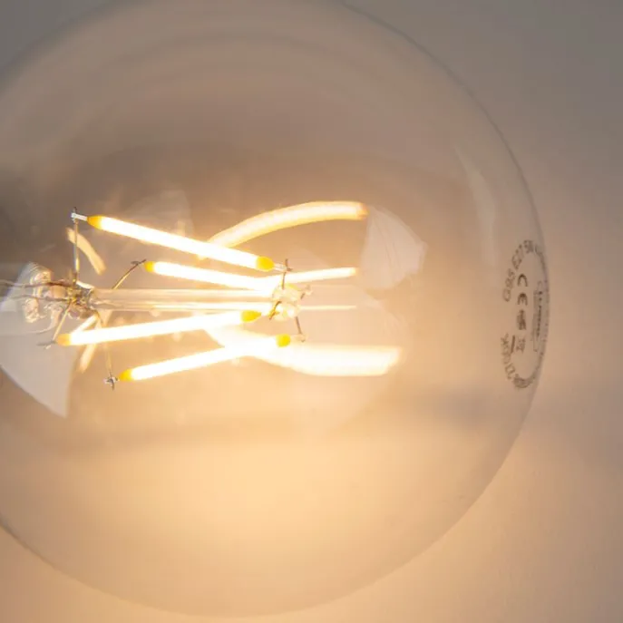 3er Set D27 dimmbare LED-Glühlampen G95 5W 470 lm 2700K