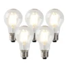 5er Set dimmbare E27 LED Lampen Klarglas 7W 806 lm 2700K