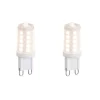 2er Set dimmbarer G9 LED-Lampen Opal 3W 250lm 3000K