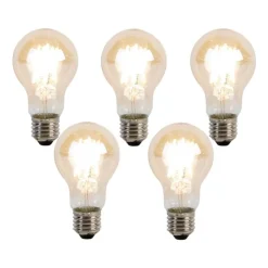 5er Set E27 dimmbare Kelvin LED-Glühbirnen A60 Goldline 8W 806lm 2000-2700K