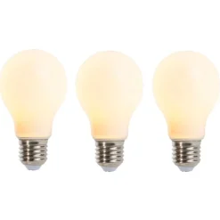 3er Set E27 dimmbare LED Glühlampe matt 5W 380lm 2350K